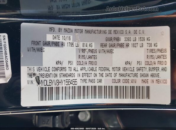 3MYDLBYV8HY156455 2017 TOYOTA YARIS IA Black Widok komory silnika