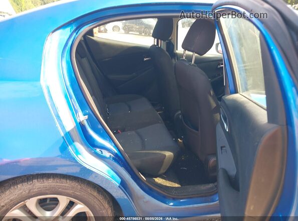 3MYDLBYV8JY308403 2018 TOYOTA YARIS IA Blue VIN sticker view