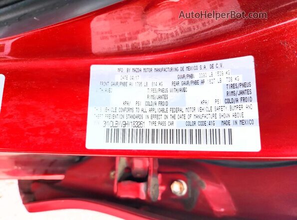 3MYDLBYV9HY183261 2017 TOYOTA YARIS Red Engine compartment view