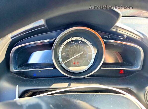 3MYDLBYVXHY188226 2017 TOYOTA YARIS Red Instrument cluster view