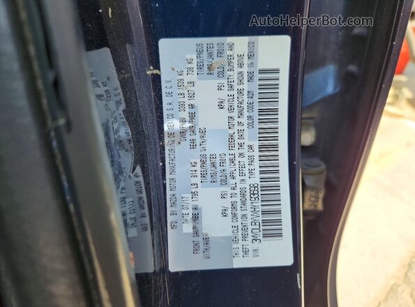 3MYDLBYVXHY193698 2017 TOYOTA YARIS Blue Widok naklejki z numerem VIN