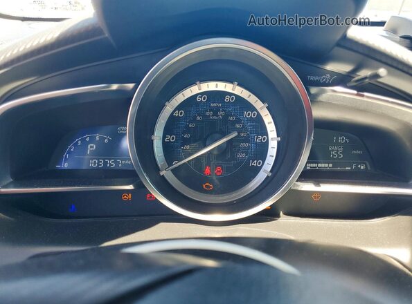 3MYDLBYVXHY196181 2017 TOYOTA YARIS Blue Instrument cluster view