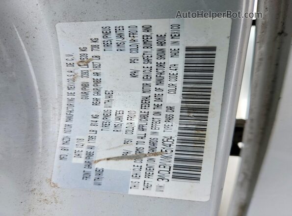 3MYDLBYVXKY514064 2019 TOYOTA YARIS White Вид наклейки з VIN-кодом