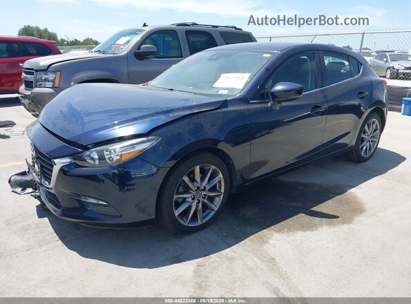 3MZBN1L31JM183460 2018 MAZDA 3 Dark Blue Առջևի ձախ երեք քառորդ տեսարան