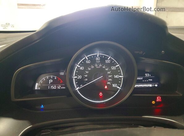 3MZBN1L34JM207069 2018 MAZDA 3 Blue Вид щитка приладів
