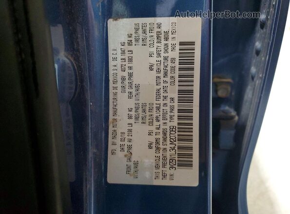 3MZBN1L34JM207069 2018 MAZDA 3 Blue Вид підкапотного простору
