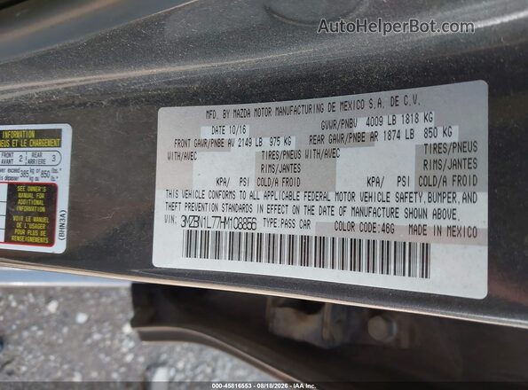 3MZBN1L77HM108856 2017 MAZDA 3 Silver Widok komory silnika