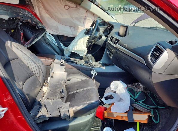 3MZBN1L79HM118319 2017 MAZDA 3 Red Widok wnętrza z przodu