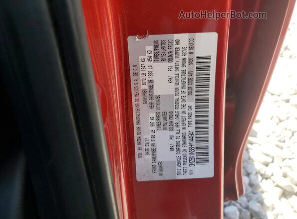 3MZBN1M38HM144941 2017 MAZDA 3 Red Widok komory silnika