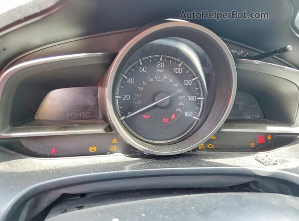 3MZBN1U73HM135888 2017 MAZDA 3 Blue Instrument cluster view