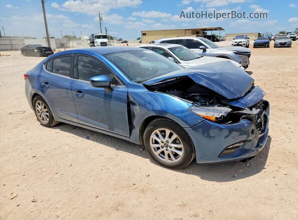 3MZBN1U76JM180510 2018 MAZDA 3 Синий Передняя правая четверть