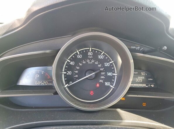 3MZBN1U76JM208645 2018 MAZDA 3 Blue ხელსაწყოთა პანელის ხედი