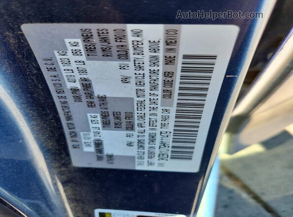 3MZBN1U79HM111479 2017 MAZDA 3 Синий Вид подкапотного пространства
