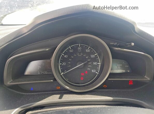 3MZBN1U79JM184888 2018 MAZDA 3 Blue Вид щитка приладів