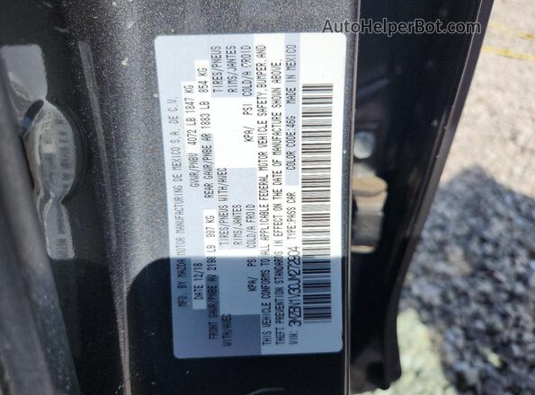 3MZBN1V30JM272904 2018 MAZDA 3 Угольный Вид наклейки с VIN-кодом