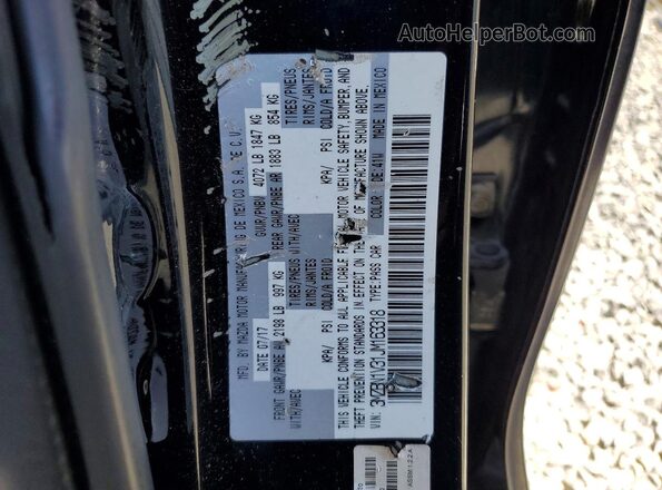 3MZBN1V31JM163318 2018 MAZDA 3 Black Вид наклейки з VIN-кодом