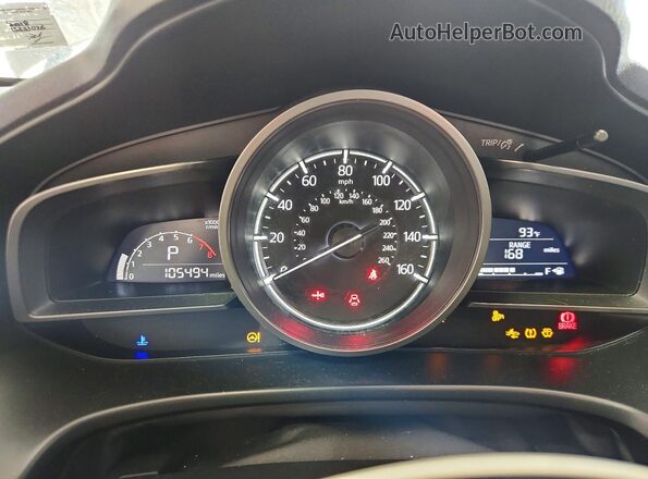 3MZBN1V31JM242097 2018 MAZDA 3 Gray Widok zestawu wskaźników