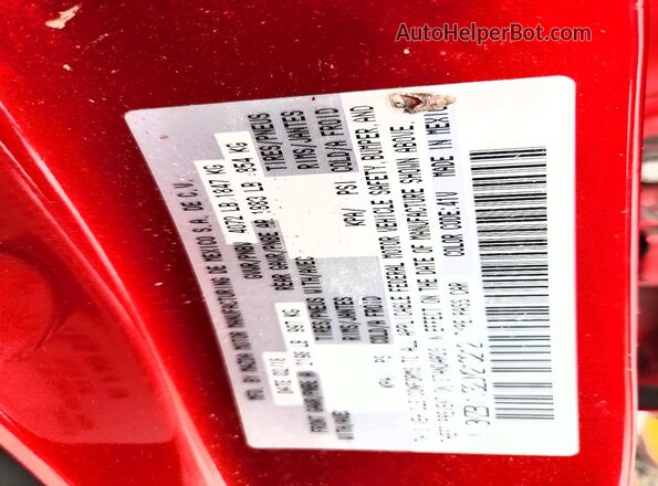 3MZBN1V32JM210212 2018 MAZDA 3 Red VIN կոդի պիտակի տեսք