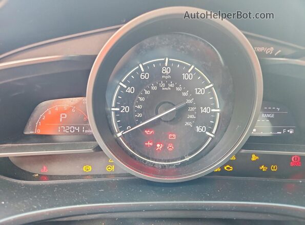3MZBN1V36JM201108 2018 MAZDA 3 Silver Instrument cluster view