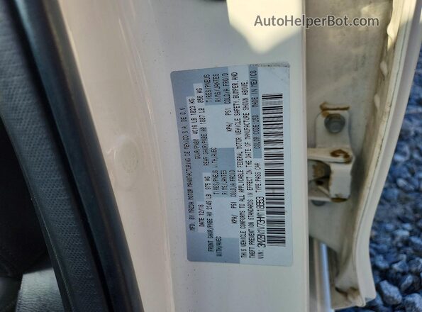 3MZBN1V73HM118653 2017 MAZDA 3 White VIN կոդի պիտակի տեսք