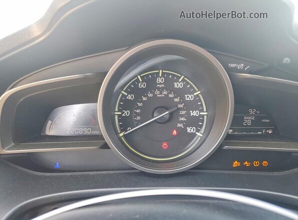 3MZBN1V76HM119439 2017 MAZDA 3 Silver ხელსაწყოთა პანელის ხედი