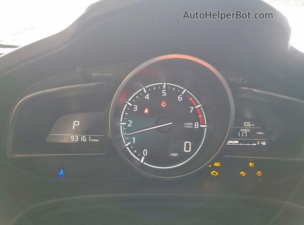 3MZBN1W30HM128522 2017 MAZDA 3 White Вид щитка приладів