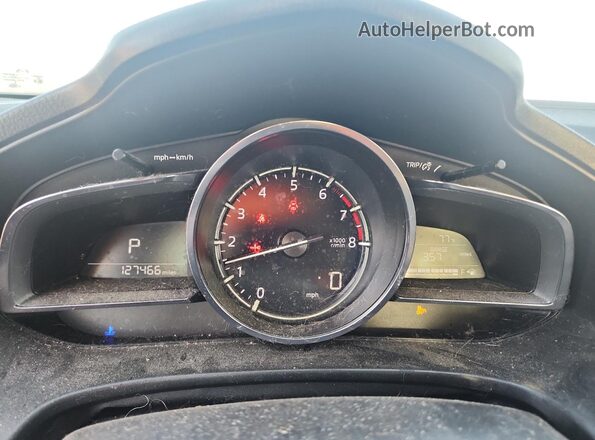3MZBN1W35JM213717 2018 MAZDA 3 Red Instrument cluster view