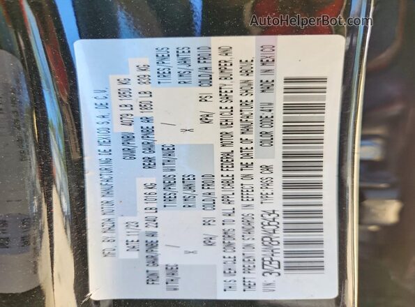 3MZBPAAM8RM406434 2024 MAZDA 3 Black Engine compartment view