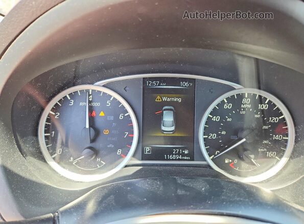 3N1AB7AP0GY229347 2016 NISSAN SENTRA Red Instrument cluster view