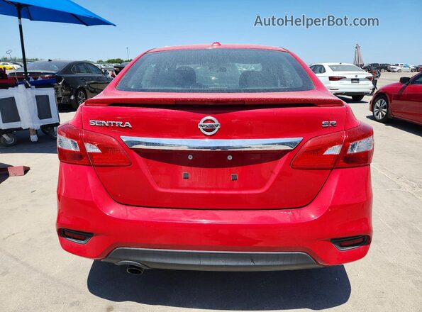 3N1AB7AP0GY229347 2016 NISSAN SENTRA Red Rear view