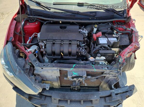 3N1AB7AP0GY229347 2016 NISSAN SENTRA Red Rear interior view