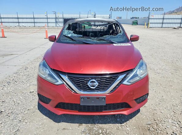 3N1AB7AP0HL651049 2017 NISSAN SENTRA Red Դիմացի տեսք