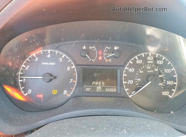 3N1AB7AP0HY214641 2017 NISSAN SENTRA Black Вид щитка приладів