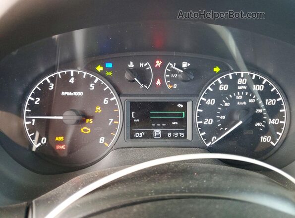 3N1AB7AP0HY256291 2017 NISSAN SENTRA Белый Вид щитка приборов