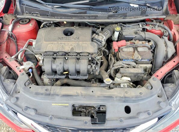 3N1AB7AP0HY320099 2017 NISSAN SENTRA Красный Вид задней части салона