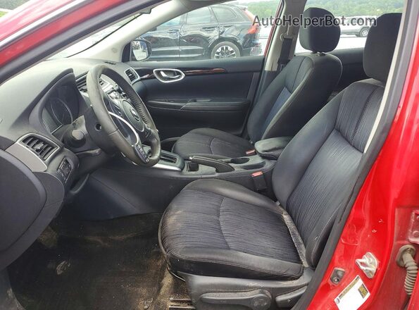 3N1AB7AP0HY320099 2017 NISSAN SENTRA Красный Вид салона спереди