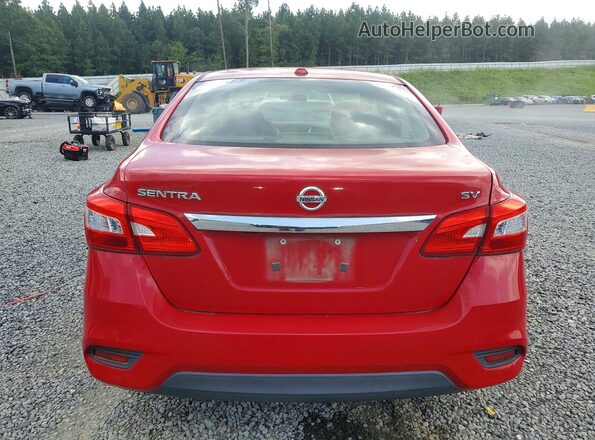 3N1AB7AP0HY320099 2017 NISSAN SENTRA Красный Вид сзади