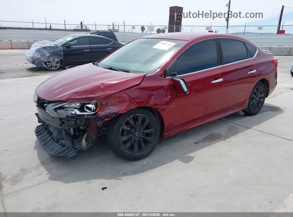 3N1AB7AP0HY353457 2017 NISSAN SENTRA Burgundy Przód lewy
