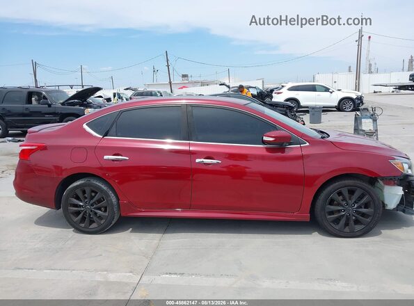 3N1AB7AP0HY353457 2017 NISSAN SENTRA Burgundy Widok wnętrza 360 stopni