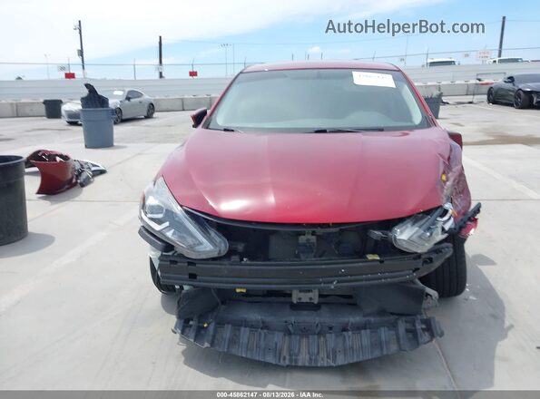 3N1AB7AP0HY353457 2017 NISSAN SENTRA Burgundy Widok wnętrza z tyłu