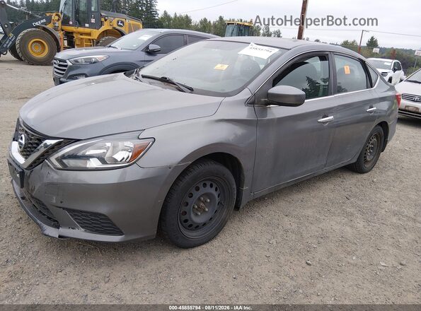3N1AB7AP0HY384983 2017 NISSAN SENTRA Gray Առջևի ձախ երեք քառորդ տեսարան
