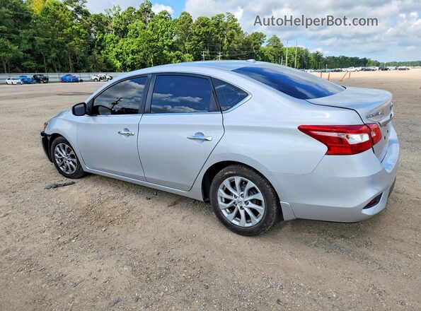 3N1AB7AP0JL624195 2018 NISSAN SENTRA Серебряный Задняя левая четверть