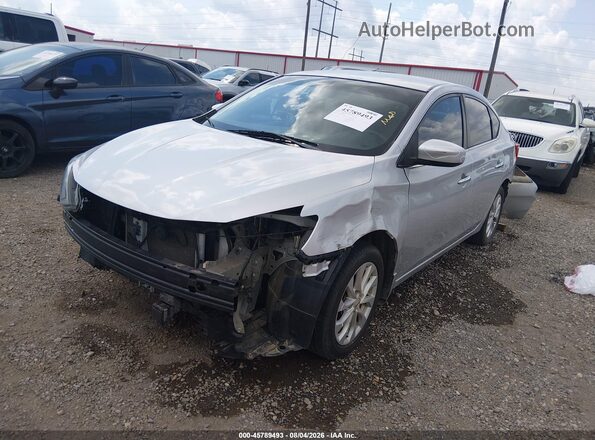 3N1AB7AP0JL650070 2018 NISSAN SENTRA Silver წინა მარცხენა ხედი სამი მეოთხედიდან