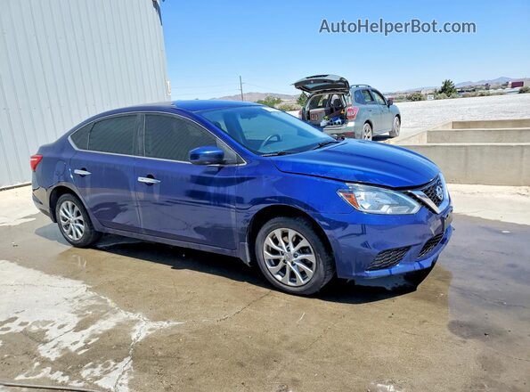 3N1AB7AP0JL661960 2018 NISSAN SENTRA Blue Передня права чверть