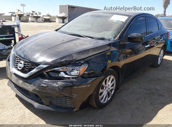 3N1AB7AP0JY257527 2018 NISSAN SENTRA Black Передня ліва чверть