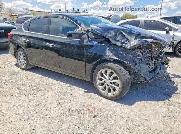 3N1AB7AP0JY259892 2018 NISSAN SENTRA Черный Передняя правая четверть