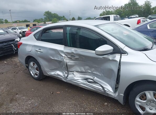 3N1AB7AP0JY306662 2018 NISSAN SENTRA Silver უკანა სალონის ხედი
