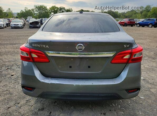 3N1AB7AP0KL602750 2019 NISSAN SENTRA Gray უკანა სავარძლების ხედი