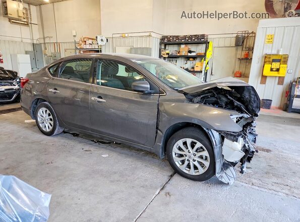 3N1AB7AP0KL622903 2019 NISSAN SENTRA Gray Przód prawy