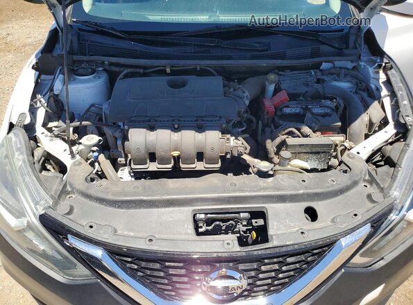 3N1AB7AP0KY216140 2019 NISSAN SENTRA White Widok wnętrza z tyłu
